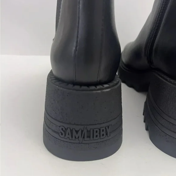 NWT! Sam & Libby Black Women's SIZE 10 Lennon Heeled Chelsea Boots - Picture 8 of 14